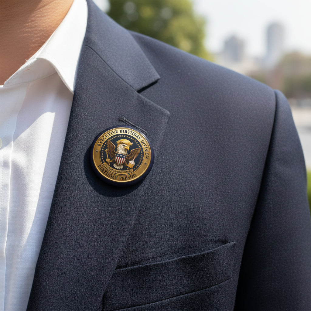 Executive Birthday Division – Officially Important Pinback Button