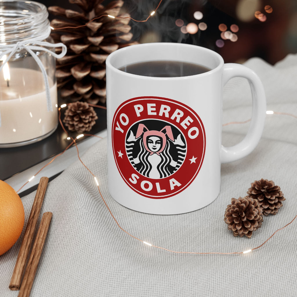 Yo Perreo Sola Coffee Mug | Bunny Lyric, Viral Funny Latino Products | 11 or 15 Ounces