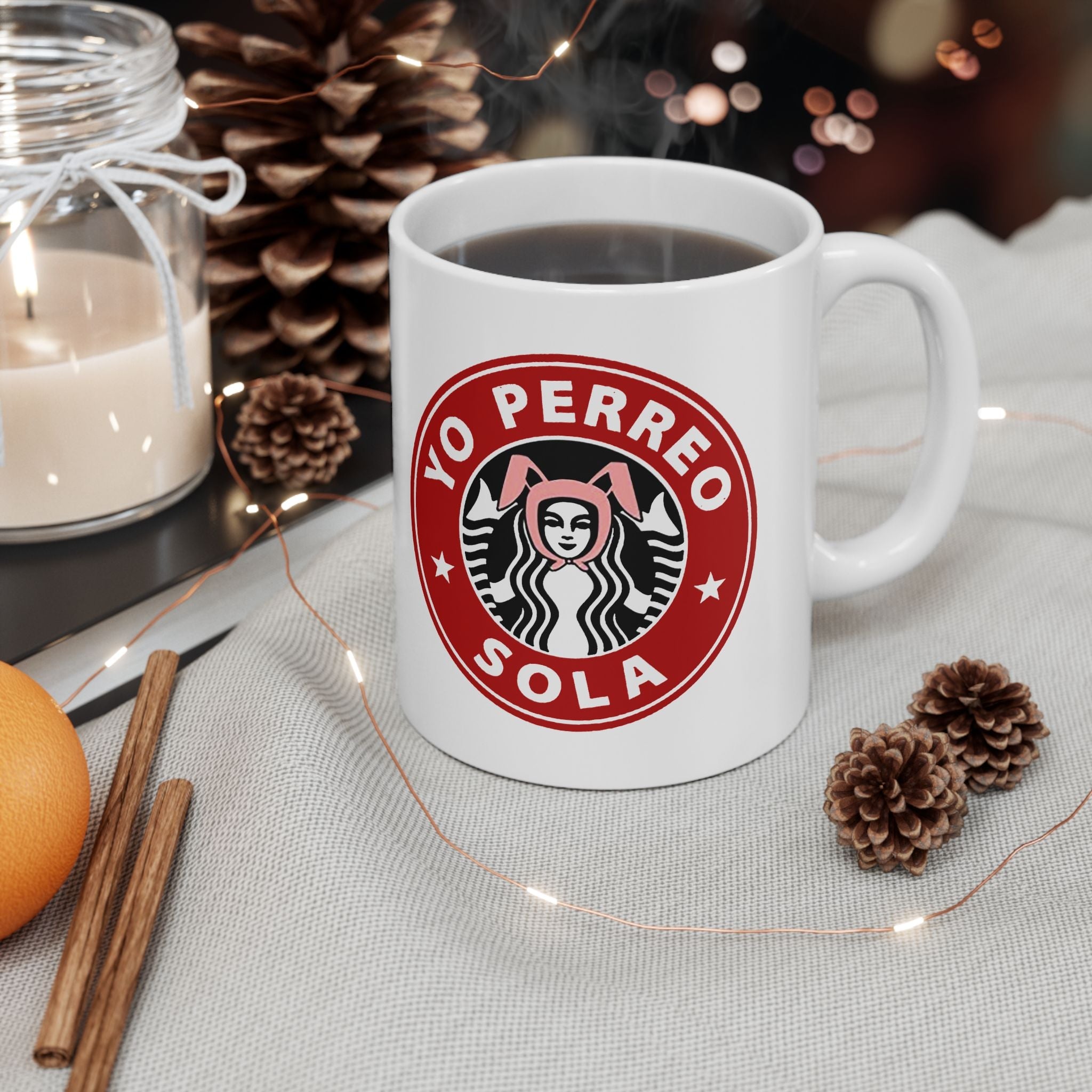Yo Perreo Sola Coffee Mug | Bunny Lyric, Viral Funny Latino Products | 11 or 15 Ounces