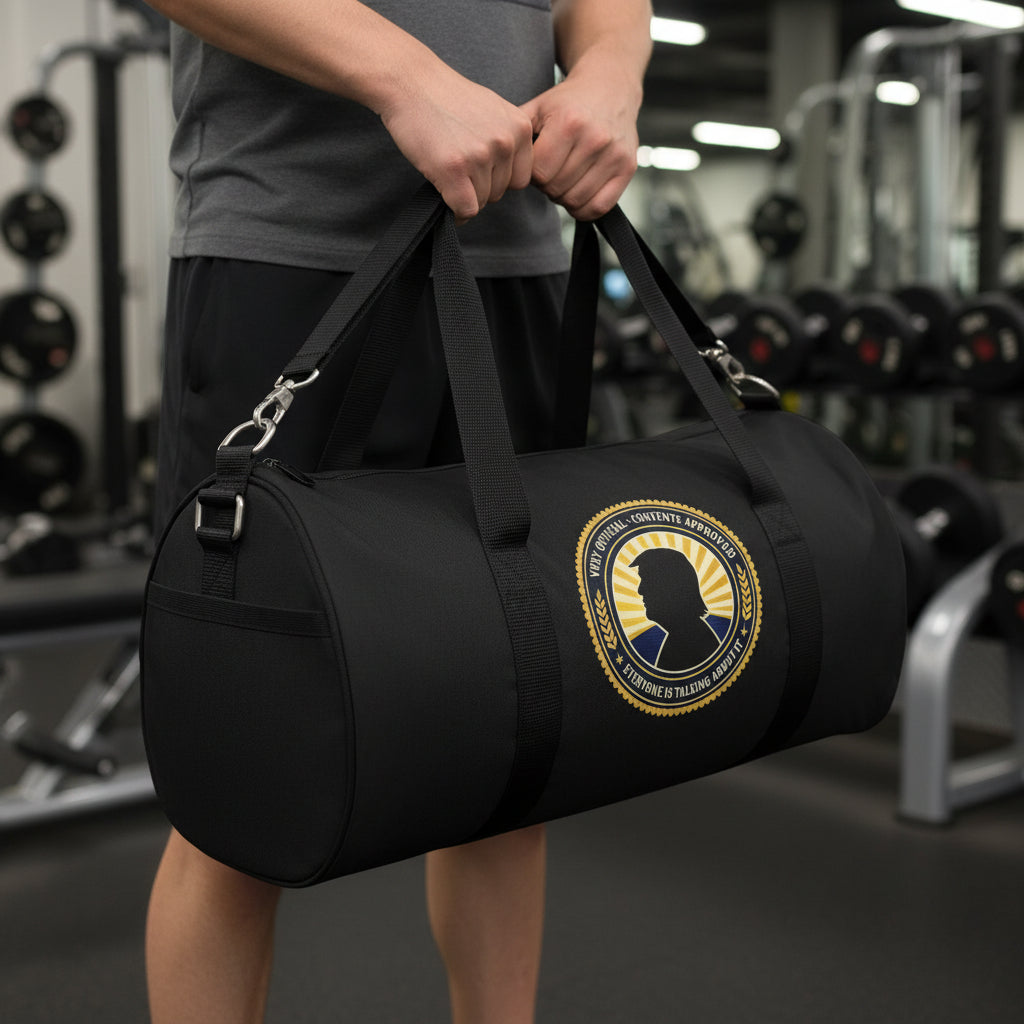 Very Official Contents Approved Duffel Bag | Political Parody Travel Bag