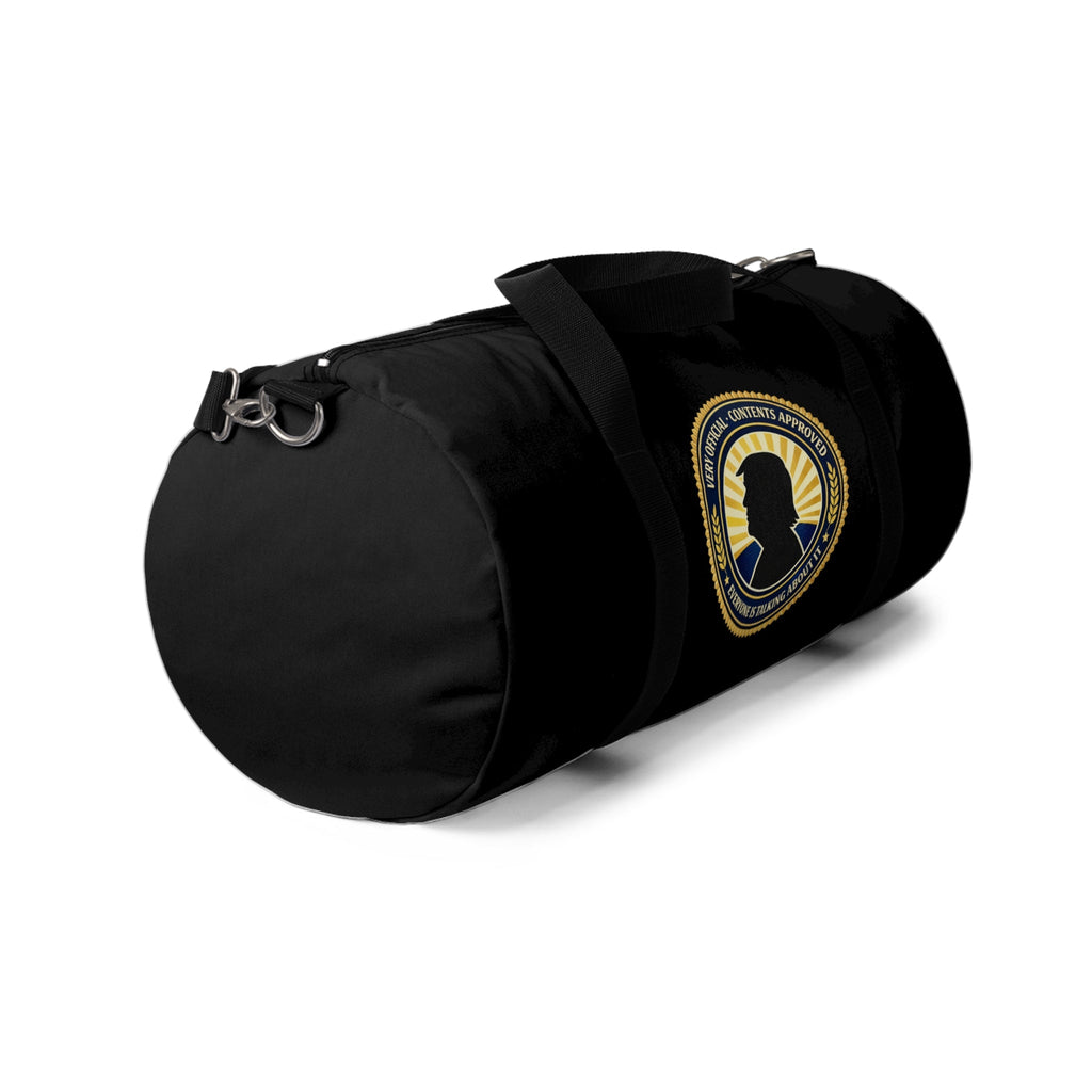 Very Official Contents Approved Duffel Bag | Political Parody Travel Bag