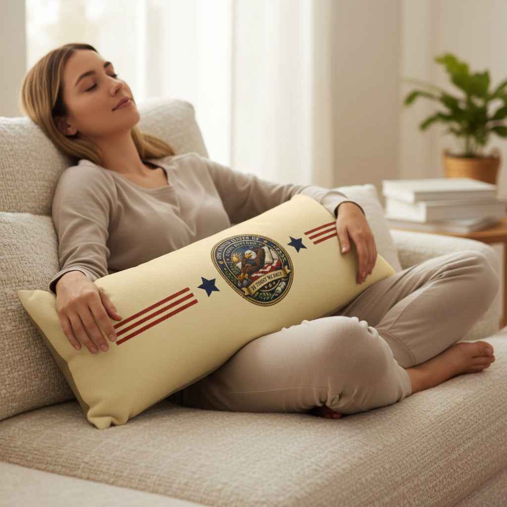 United States of Staying Right Here Body Pillow – “In Trust We Rest” Long Pillow (20×54)