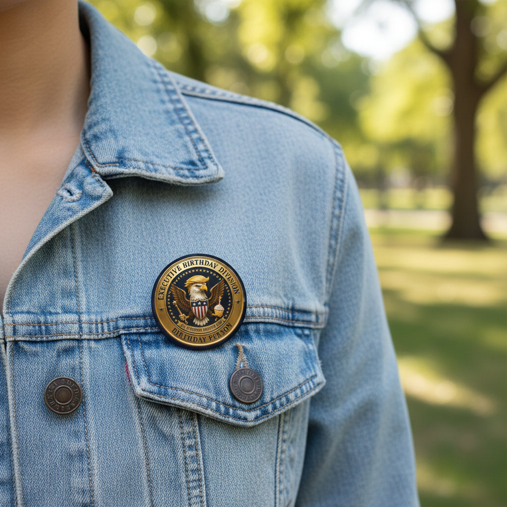 Executive Birthday Division – Officially Important Pinback Button