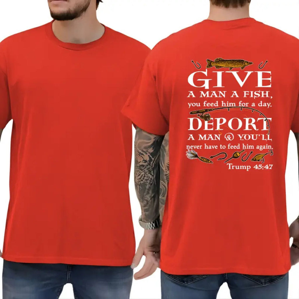 "Deport A Man" Political Satire T-Shirt – Heavyweight Conservative Graphic Tee