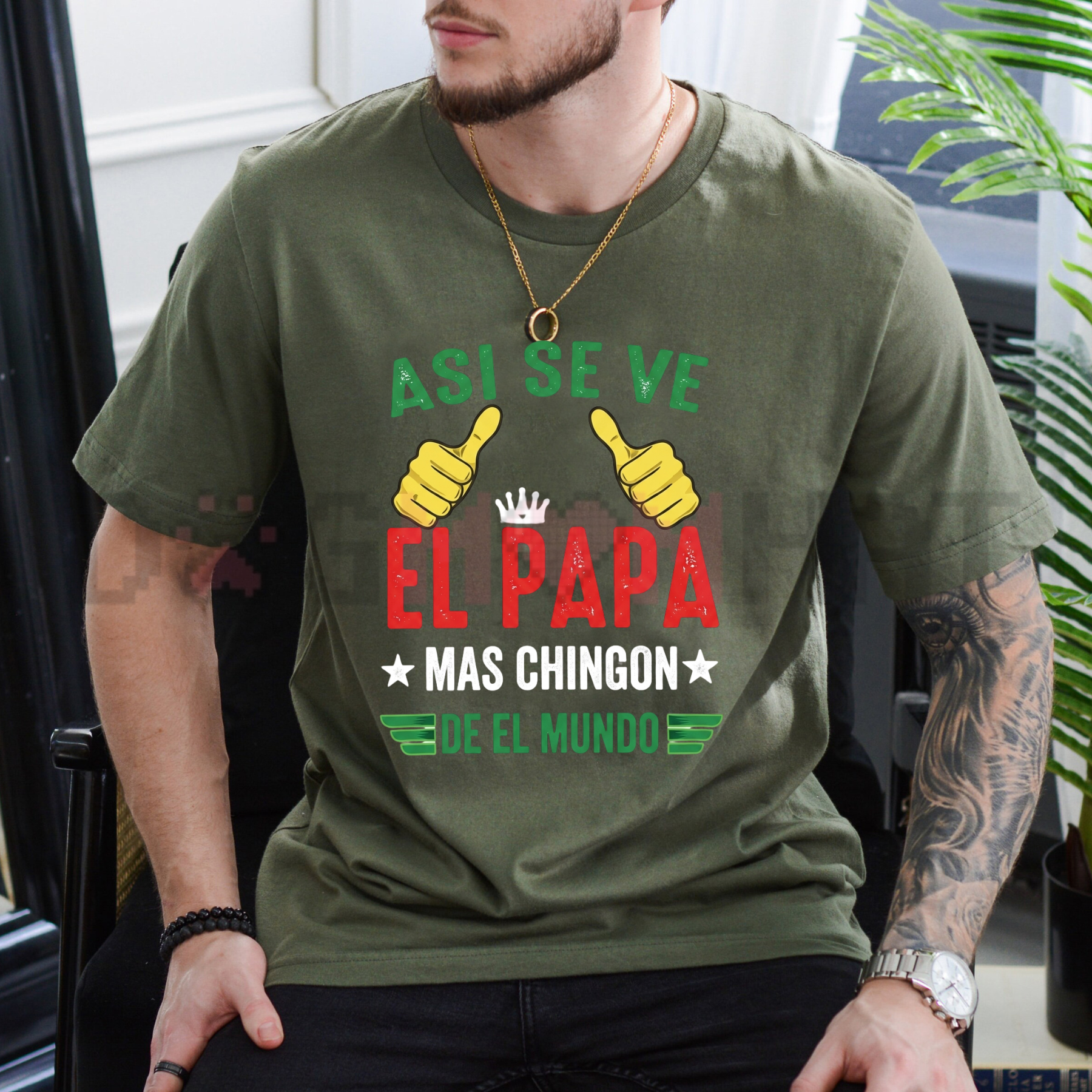 "El Papá" Lotería Tee – Funny Hispanic Father's Day Graphic Shirt