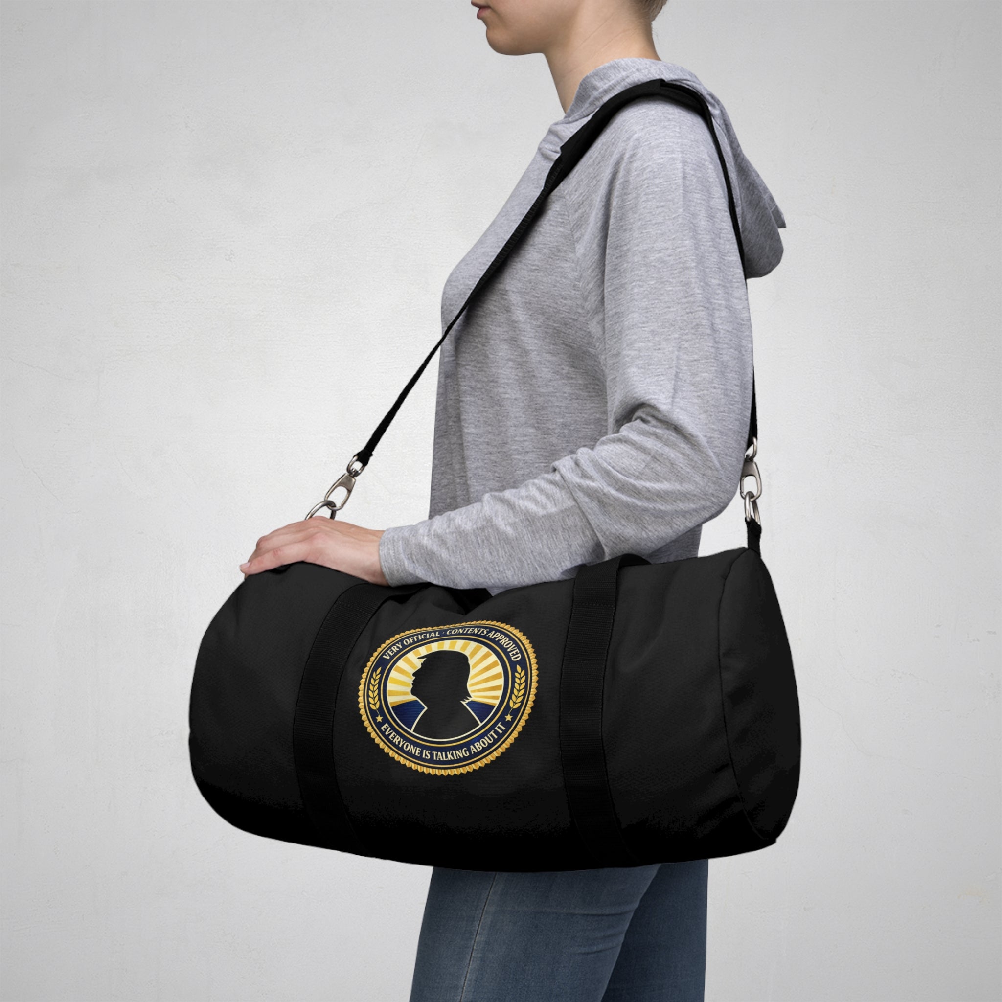 Very Official Contents Approved Duffel Bag | Political Parody Travel Bag