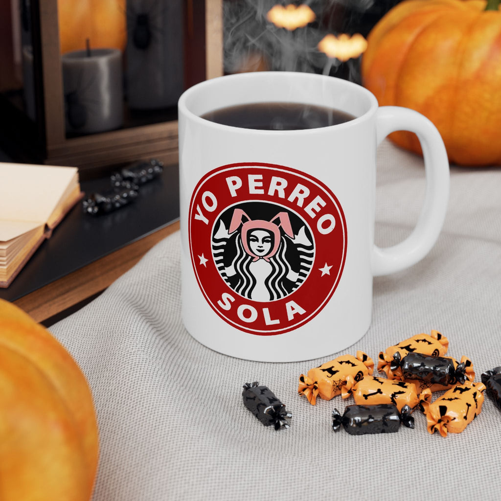 Yo Perreo Sola Coffee Mug | Bunny Lyric, Viral Funny Latino Products | 11 or 15 Ounces