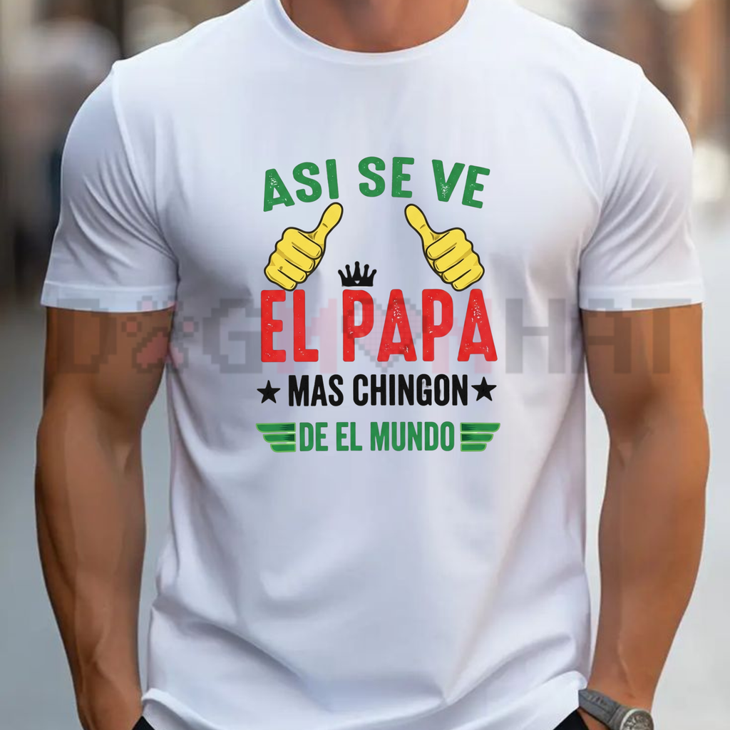 "El Papá" Lotería Tee – Funny Hispanic Father's Day Graphic Shirt