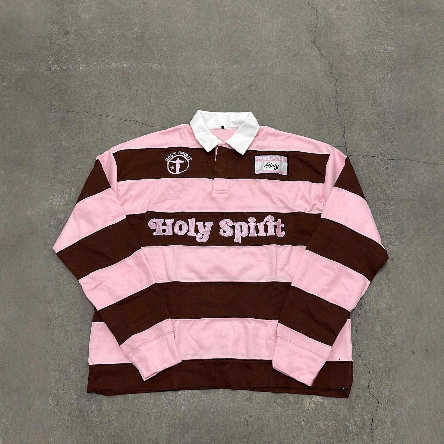 Retro Striped T-shirt With Letter Embroidery Top