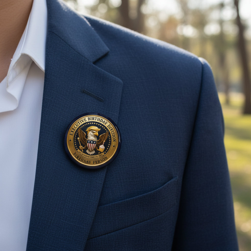 Executive Birthday Division – Officially Important Pinback Button