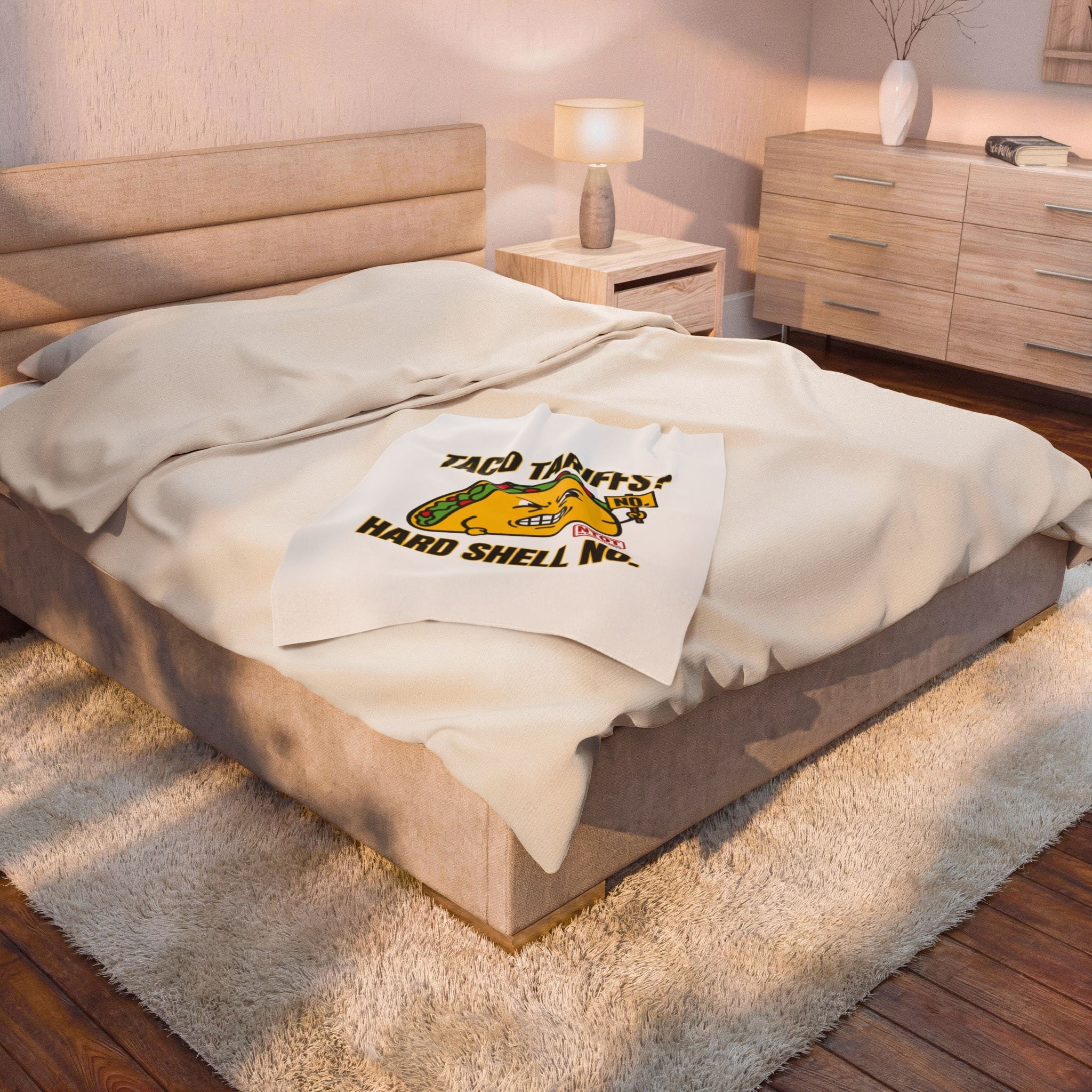 Taco Tariffs? Hard Shell No. Blanket | political taco meme, protest typography