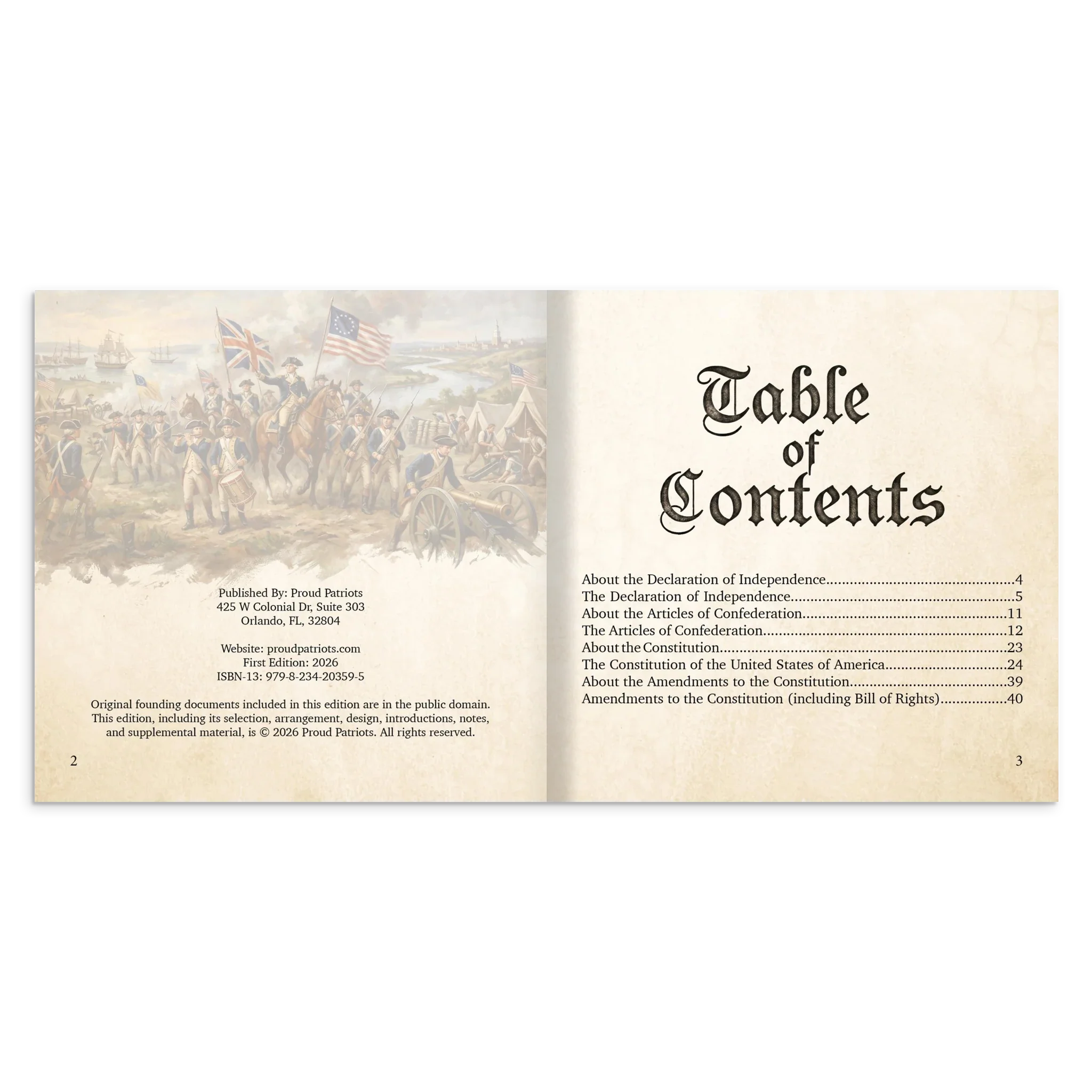 The Constitution and Founding Documents: America's 250th Anniversary Book