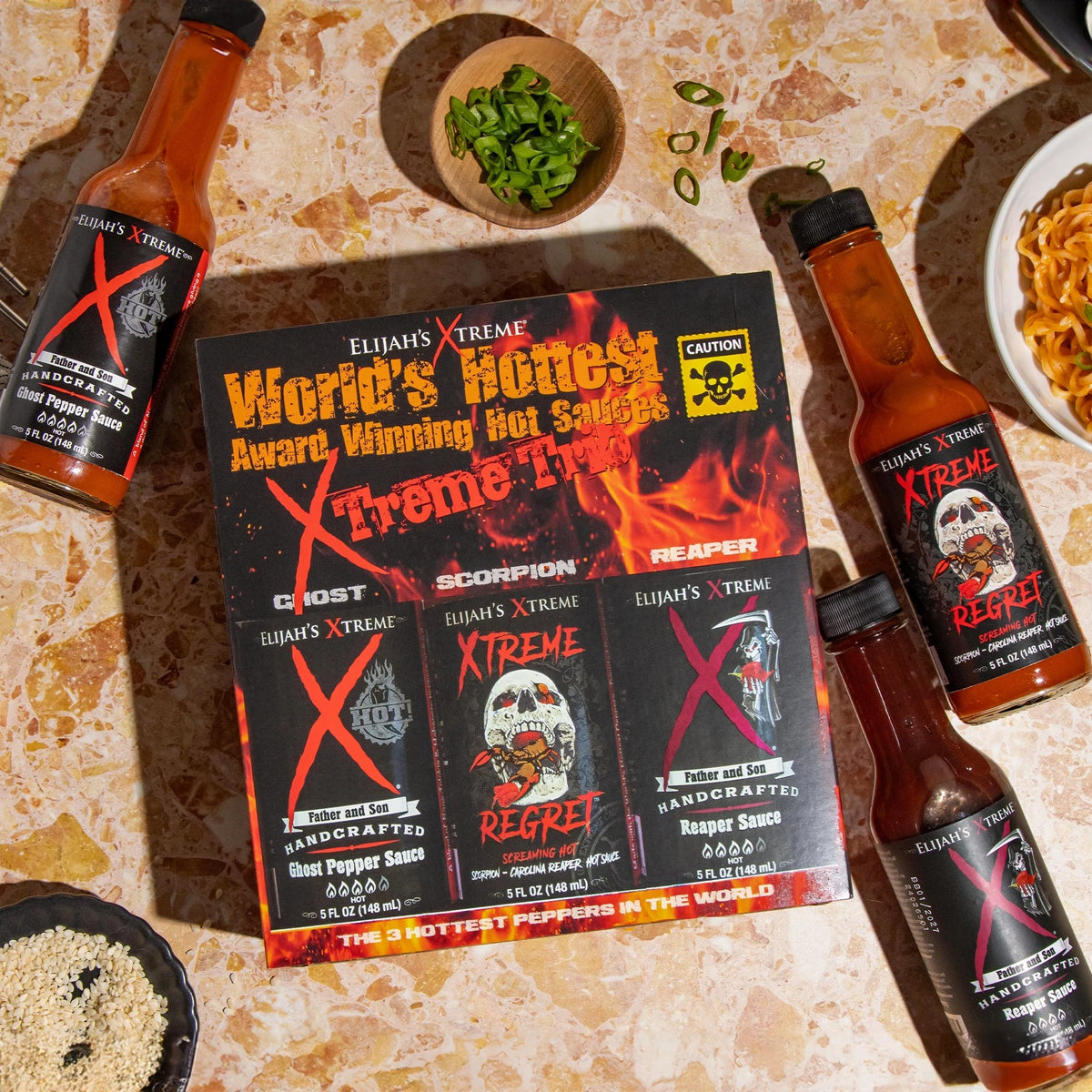 World's Hottest Xtreme Trio Hot Sauce Variety Pack