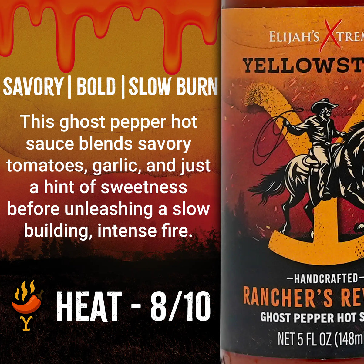 Yellowstone Hot Sauce Variety Pack 4 Bottles