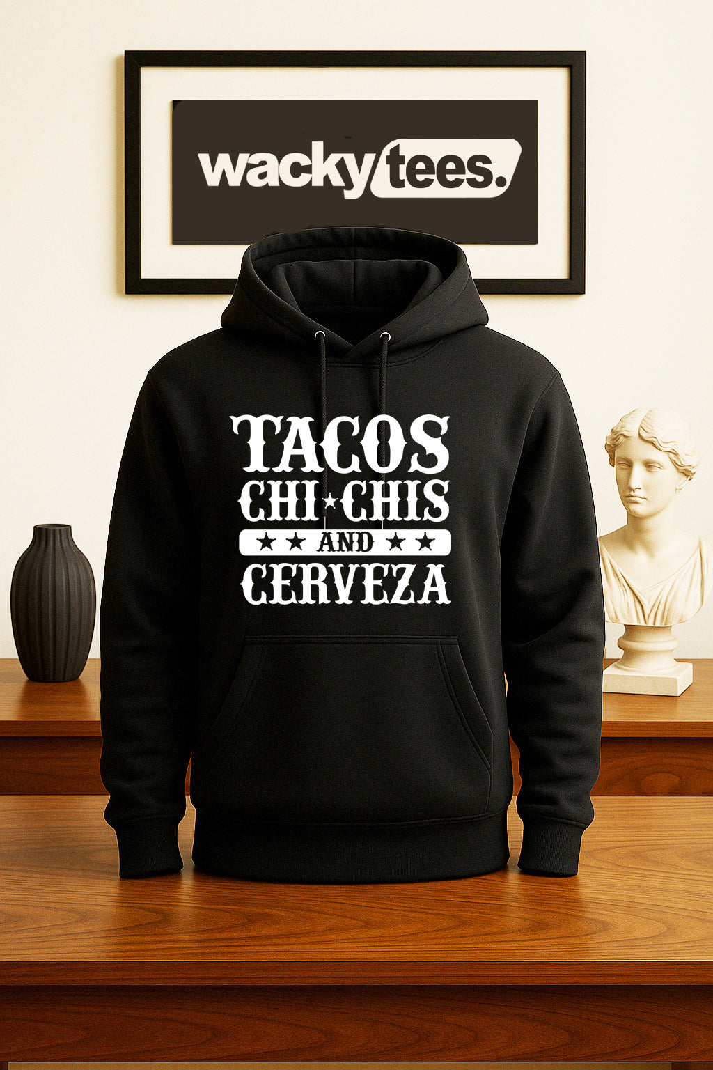 Tacos ChiChis Boobs and Cerveza Beer Adult Humor Funny Graphic Tee Shirt
