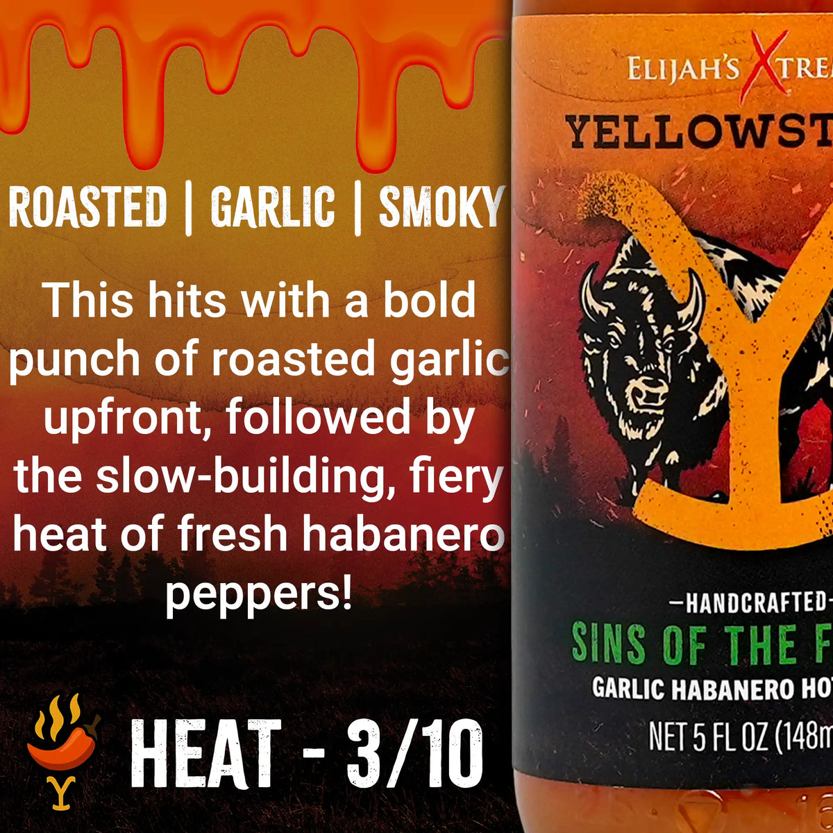 Yellowstone Hot Sauce Variety Pack 4 Bottles