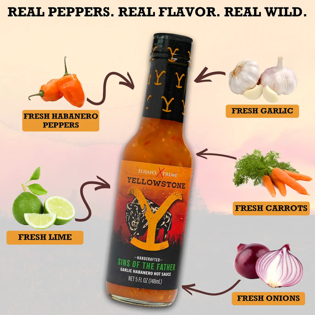 Yellowstone Hot Sauce Variety Pack 4 Bottles