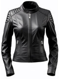 Women Ava Stylish Black Leather Jacket
