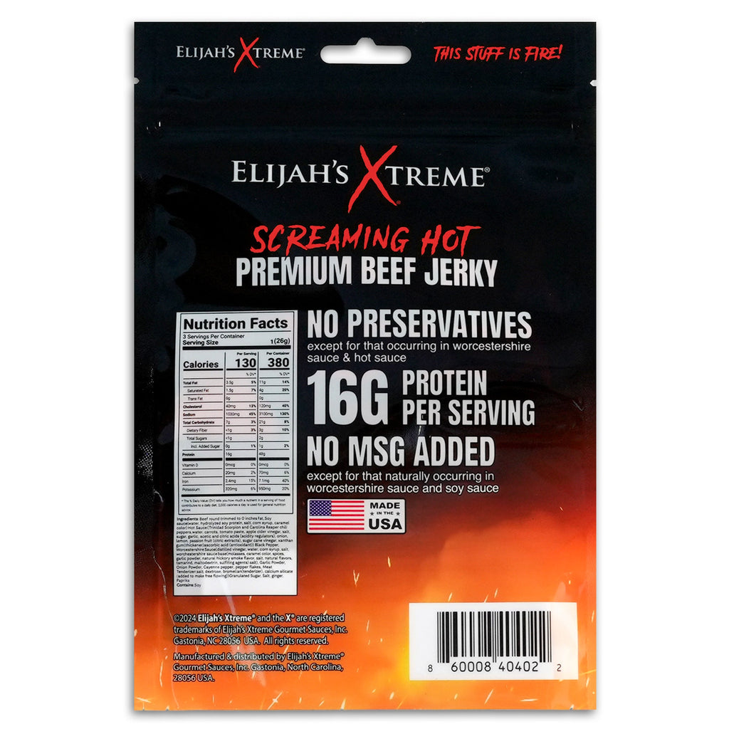 Elijah’s Xtreme Beef Jerky Bulk Trio - 6 bags of Each Flavor, 18 bags total (3lbs)