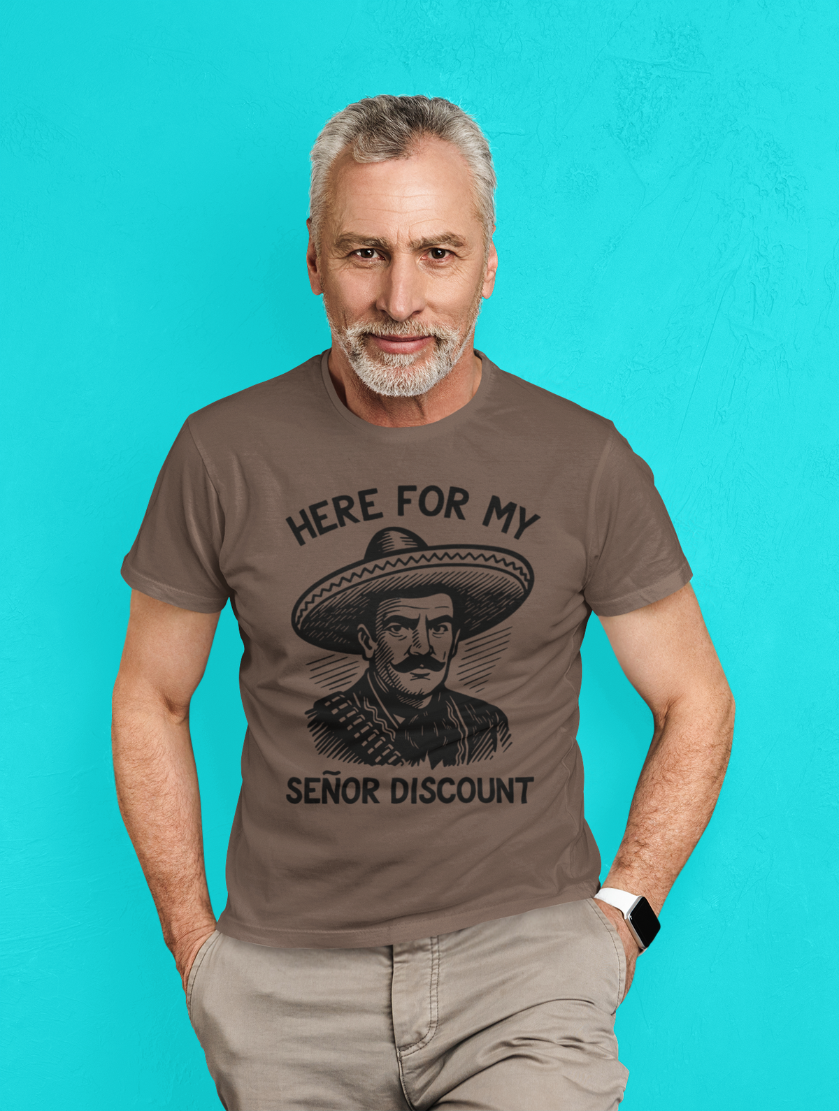 Here For My Señor Discount Mariachi Sombrero Retirement T-shirt | Funny Latino | 3 Colors